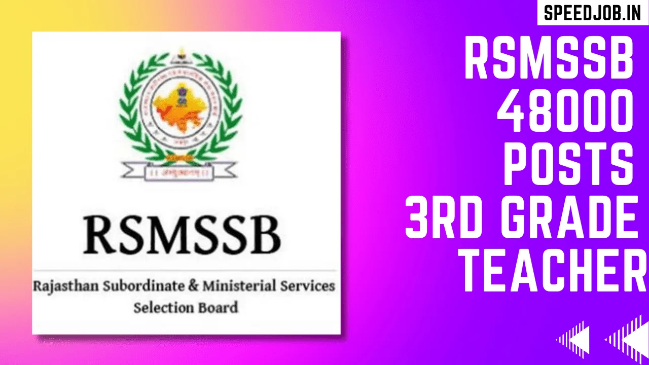 Rsmssb senior teacher grade iii recruitment 1 Rsmssb teacher