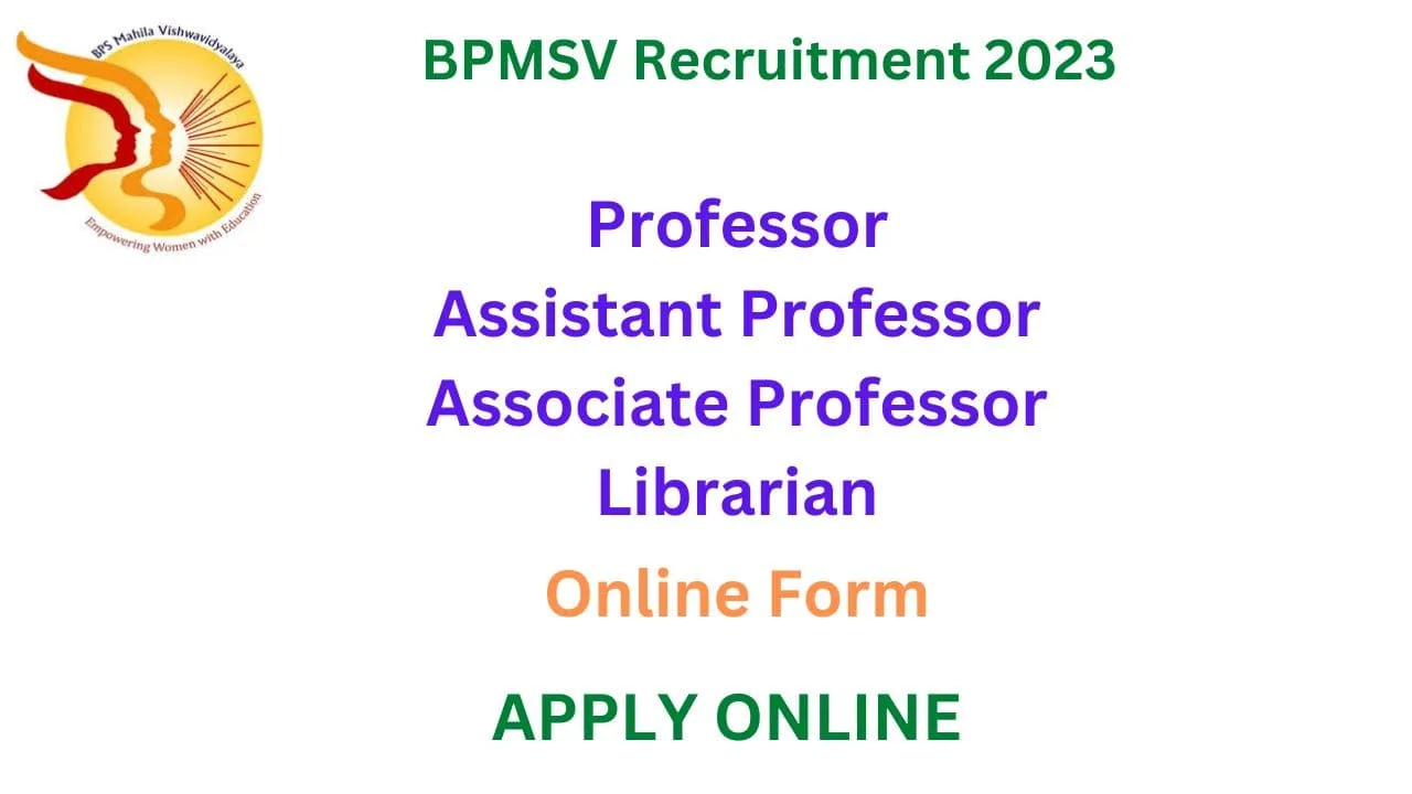 Bpmsv teaching recruitment 2023 1 Bpmsv recruitment 2023