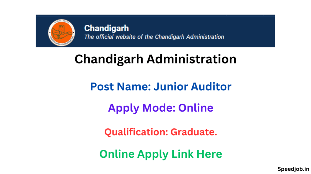 Chandigarh admin junior auditor recruitment 2023
