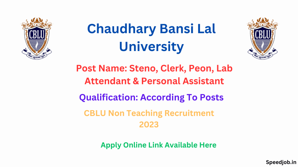 Cblu recruitment 2023 1 Cblu non teaching recruitment 2023