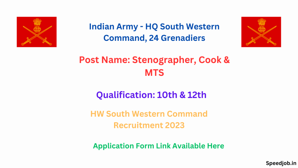 Hq south western command group c recruitment 2023