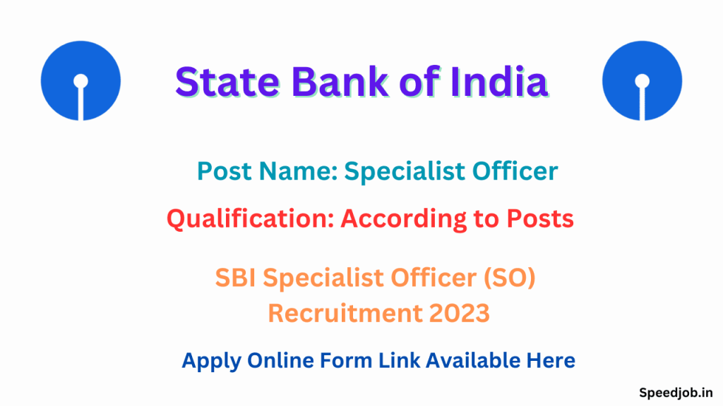 Sbi specialist officer (so) recruitment 2023