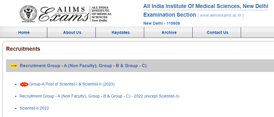 aiims non teaching recruitment 2023