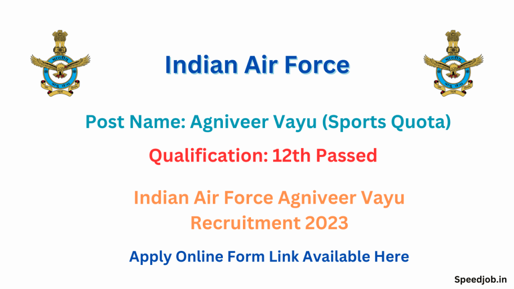 Air force agniveer sports quota recruitment 2023 1 Indian air force agniveer vayu sports quota recruitment 2023