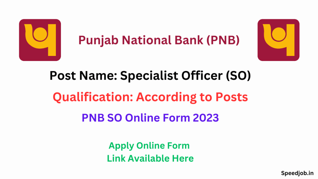 Pnb so recruitment 2023 1 Pnb so recruitment 2023 specialist online form 2023