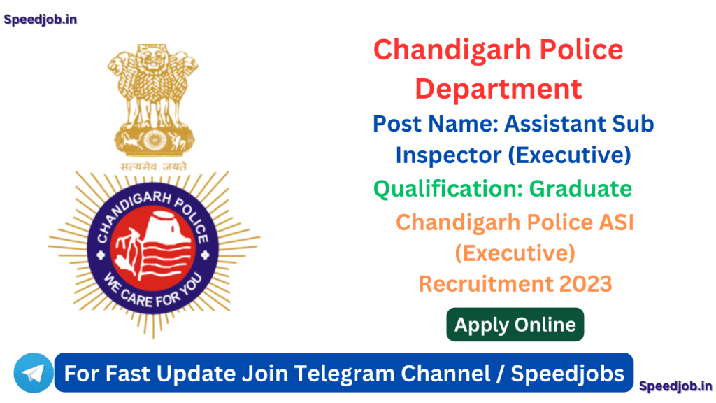 Chandigarh police asi recruitment 2023 1 Chandigarh police asi executive recruitment 2023