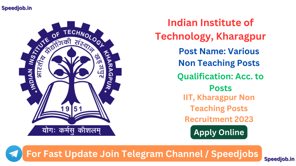 Iit kharagpur recruitment 2023 1 Iit kharagpur non teaching recruitment 2023