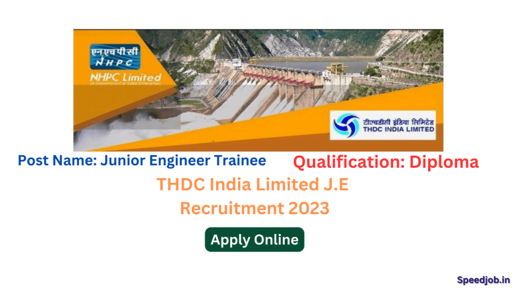 Thdc recruitment 2023 1 Thdc recruitment 2023 junior engineer trainee