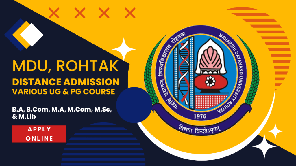 Mdu distance dde admission 2023 - 24