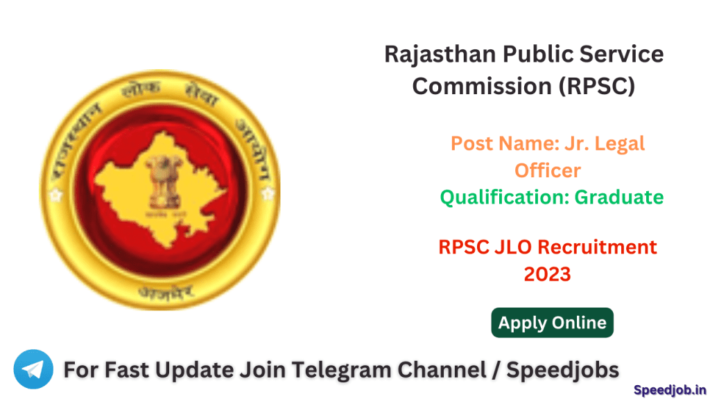 Rpsc jlo recruitment 2023 1 Rpsc jlo recruitment 2023 junior legal officer online form