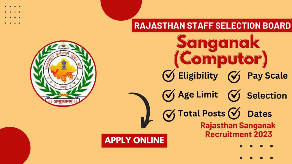 Rajasthan sanganak recruitment 2023 1 Rajasthan saganak recruitment 2023