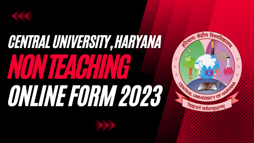 Haryana central university recruitment 2023