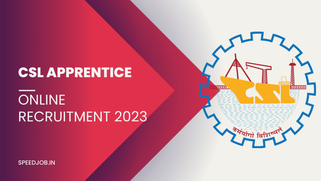 Cochin shipyard apprentice 2023