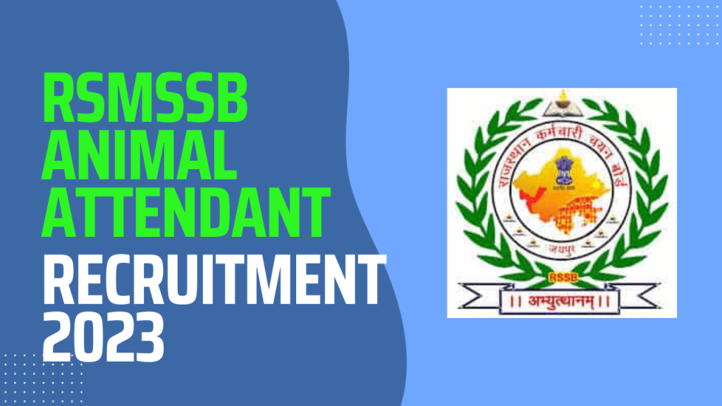 Rsmssb animal attendant recruitment 2024 1 Rsmssb animal attendant recruitment 2023