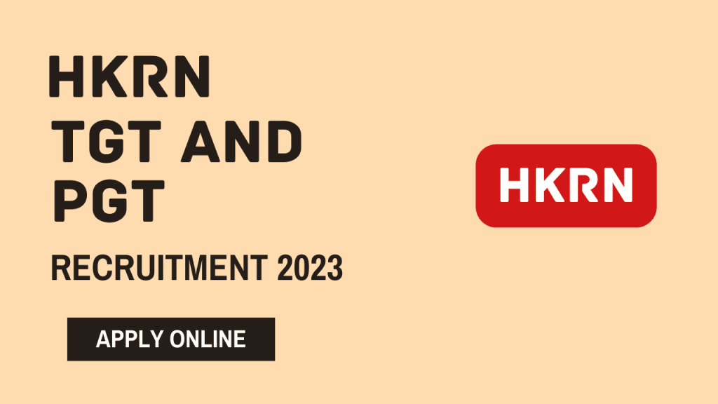 Hkrn tgt and pgt recruitment 2023 1 Hkrn tgt and pgt recruitment 2023