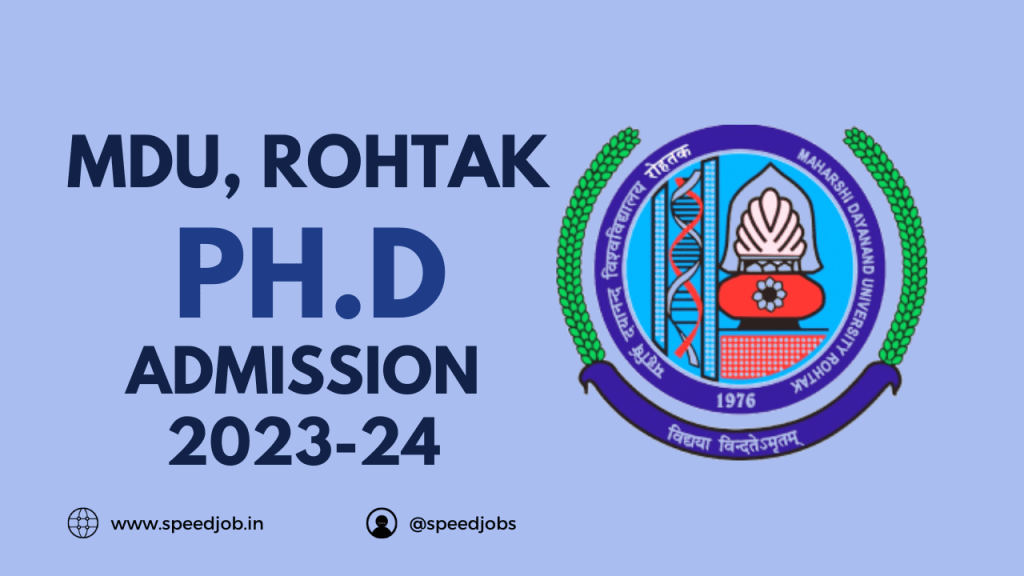 Mdu ph. D admission 2023-24 1 Mdu phd admission 2024