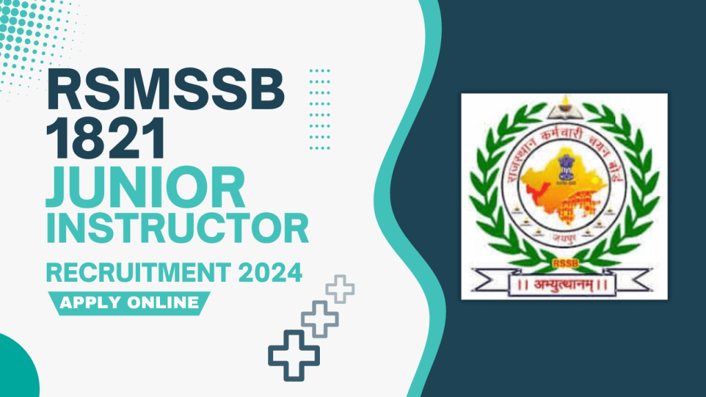 Rsmssb 1821 junior instructor recruitment 2024 1 Rsmssb 1821 junior instructor recruitment 2024