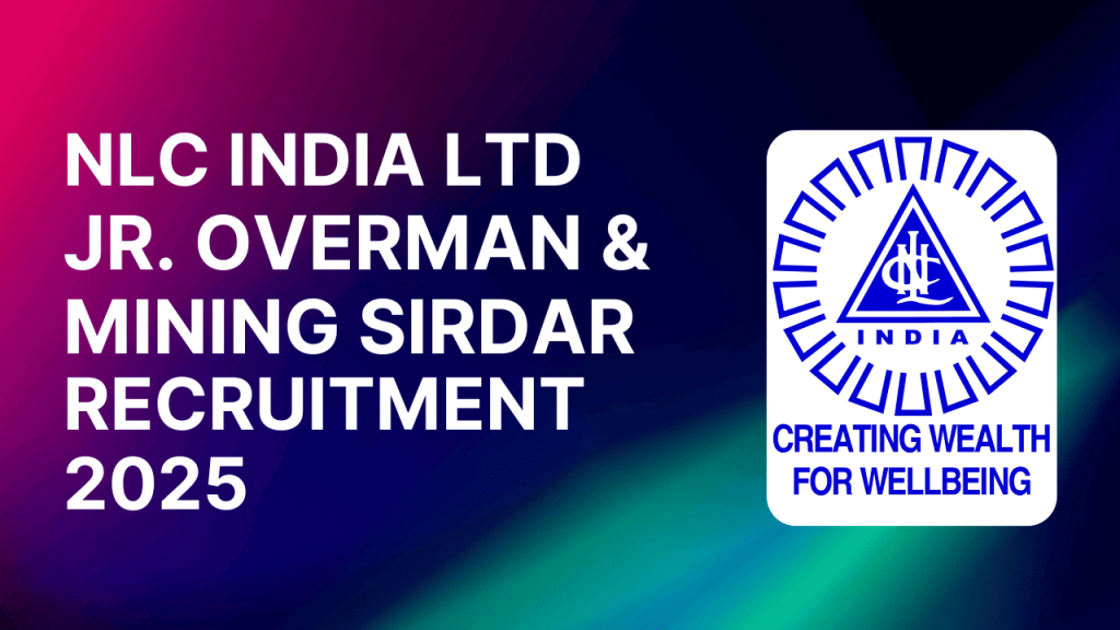 Nlc recruitment 2025 1 Nlc recruitment 2025