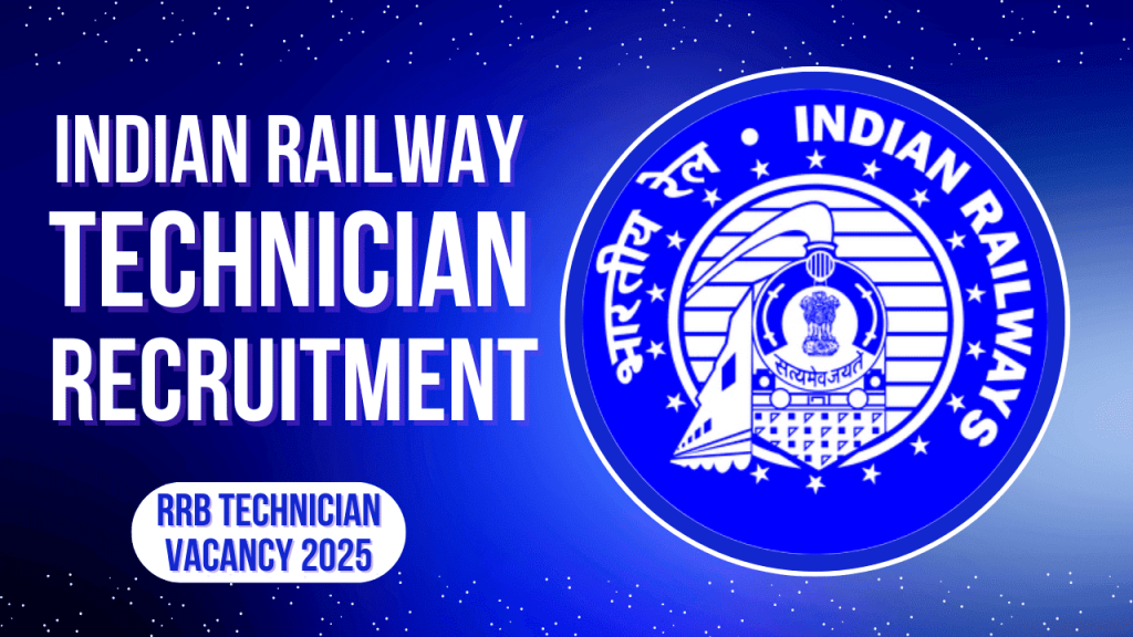 Railway technician recruitment 2025 1 Railway rrb technician recruitment 2025