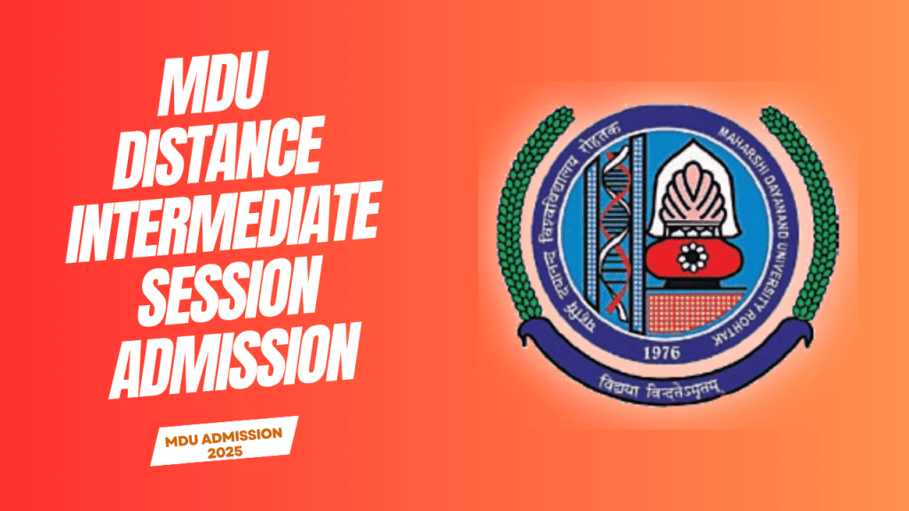 Mdu distance admission july-august 2025-26