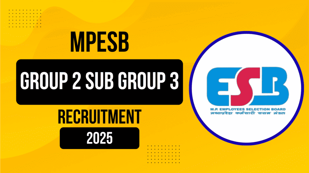 Mpesb group 2 sub group 3 recruitment 2025