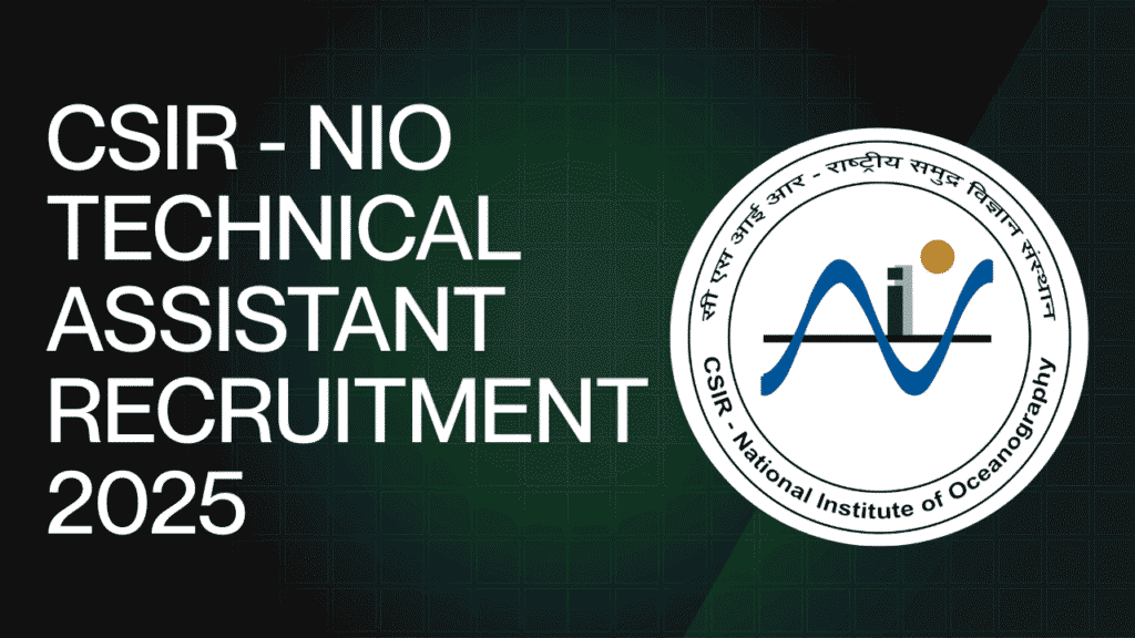 Csir nio technical assistant recruitment 2025
