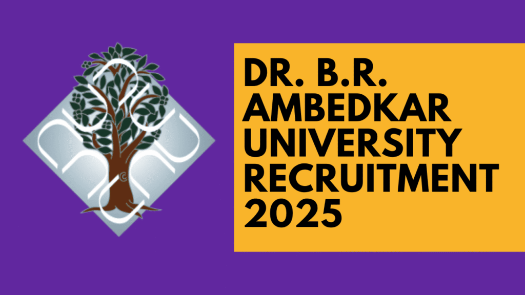 Dr br ambedkar university delhi recruitment 2025 1 Dr. B. R. Ambedkar university delhi recruitment 2025