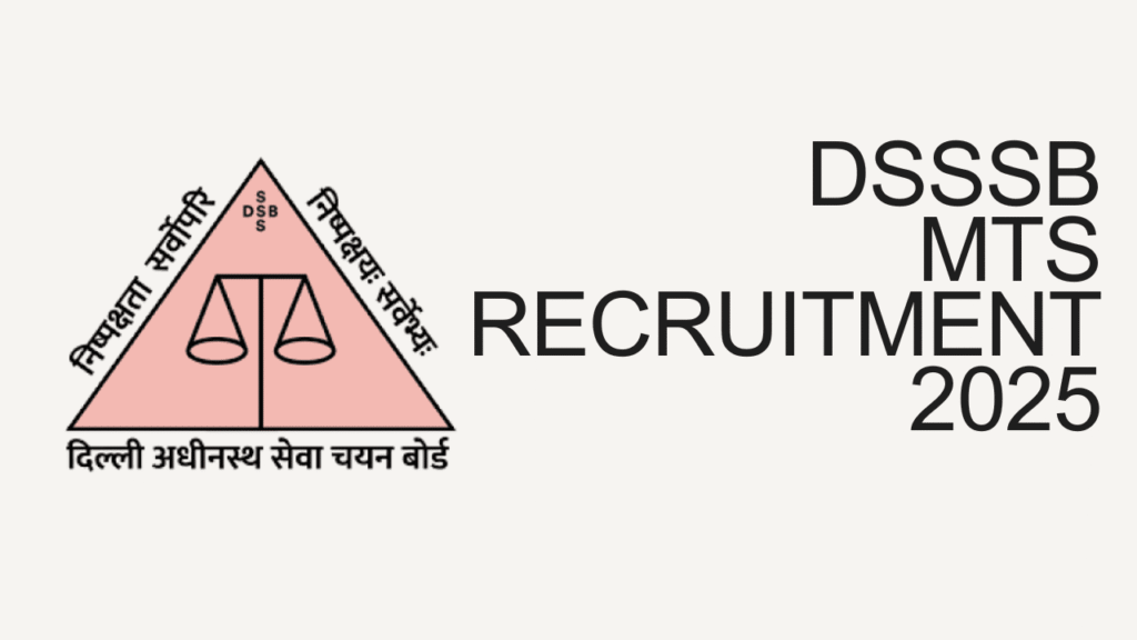 Dsssb mts recruitment 2025-26 1 Dsssb mts recruitment 2025-26
