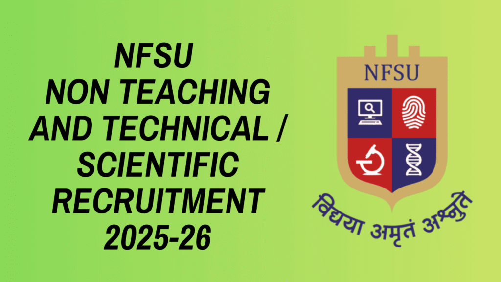 Nfsu recruitment 2025 1 Nfsu recruitment 2025