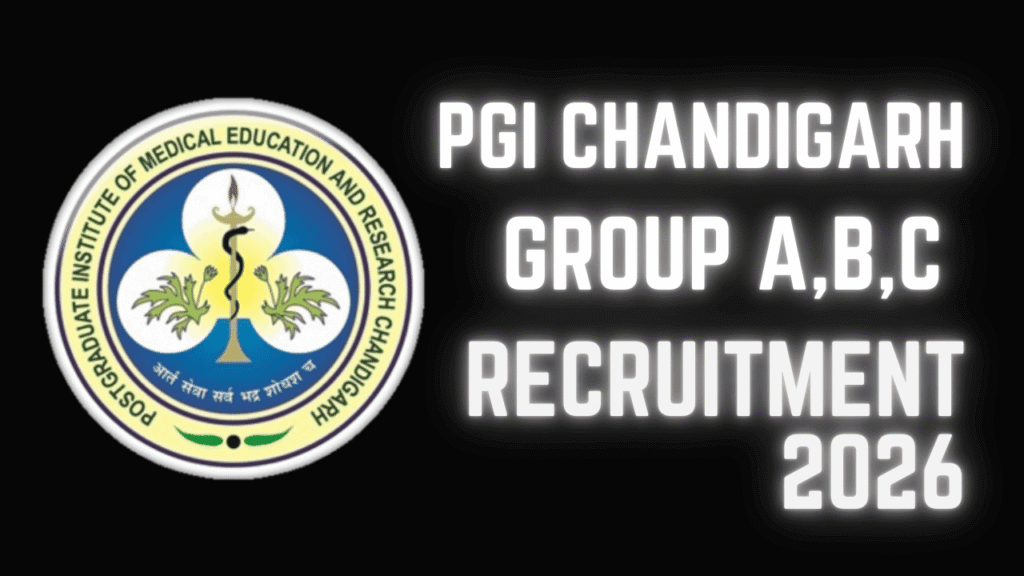 Pgimer chandigarh recruitment 2026 1 Pgimer chandigarh recruitment 2026