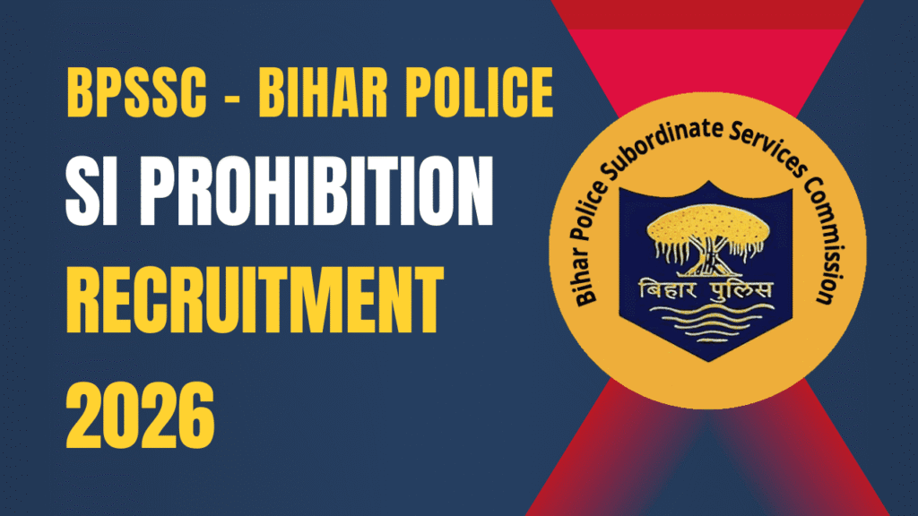 Bihar police si prohibition recruitment 2026 1 Bihar police si prohibition recruitment 2026