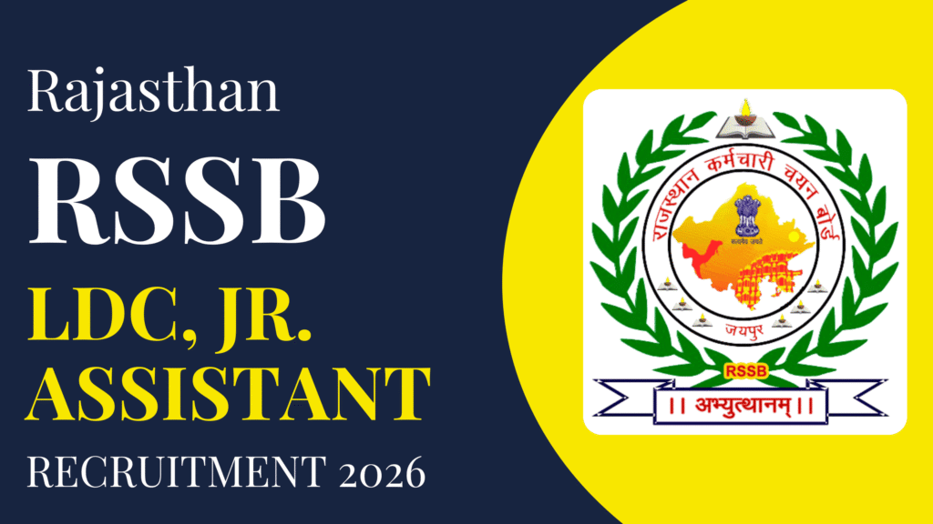 Rajasthan rssb junior assistant and ldc recruitment 2026 1 Rajasthan rssb junior assistant and ldc recruitment 2026
