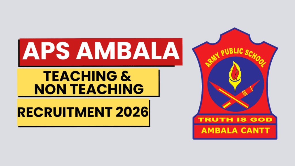 Aps ambala recruitment 2026 1 Aps ambala recruitment 2026