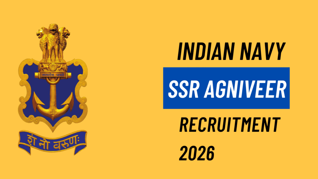 Indian navy ssr agniveer recruitment 2026 1 Indian navy ssr agniveer recruitment 2026