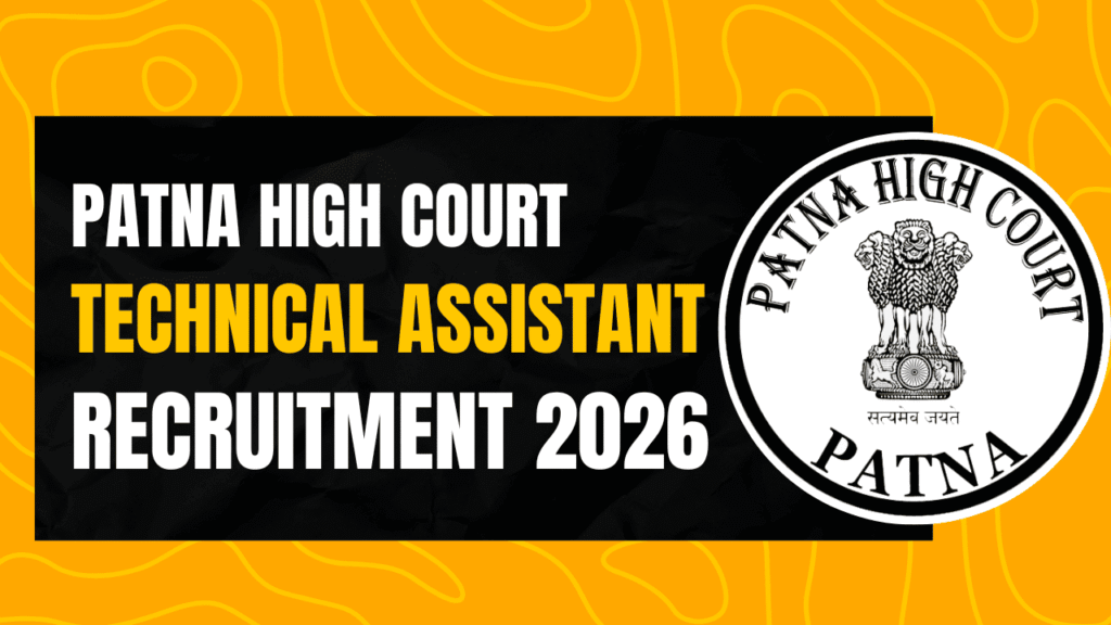 Patna high court technical assistant recruitment 2026 1 Patna high court technical assistant recruitment 2026
