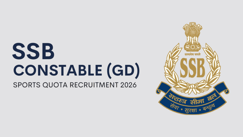 Ssb constable gd sports quota recruitment 2026 1 Ssb constable gd sports quota recruitment 2026