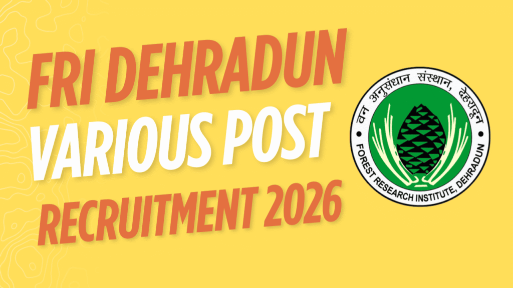 Fri dehradun group c recruitment 2026 1 Fri dehradun group c recruitment 2026