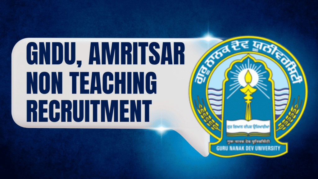 Gndu non teaching recruitment 2026 1 Gndu non teaching recruitment 2026