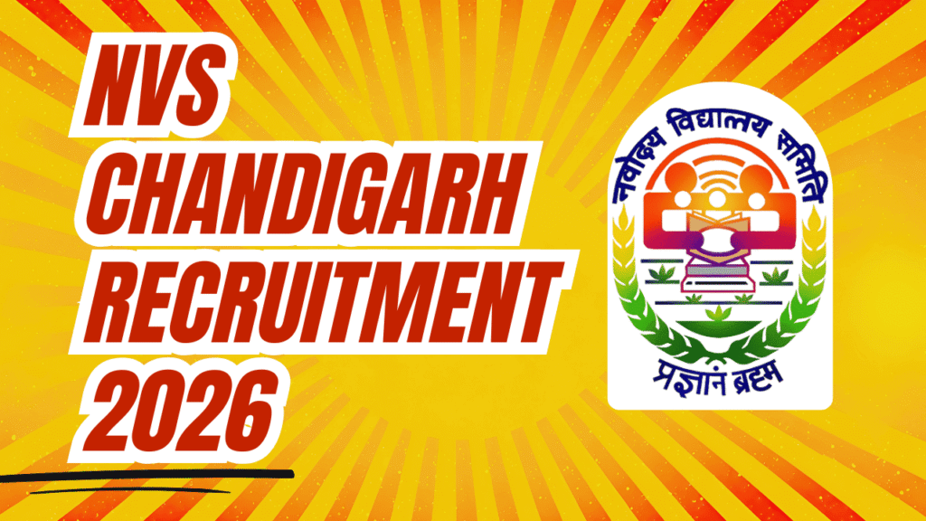Nvs chandigarh recruitment 2026 1 Nvs chandigarh recruitment 2026