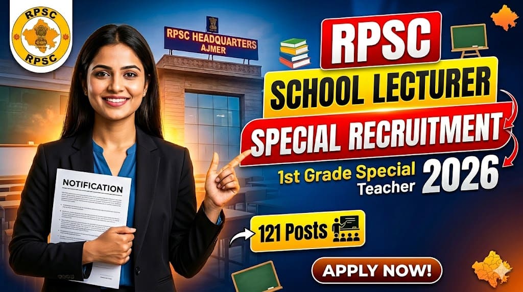 Rpsc school lecturer special recruitment 2026 1 Rpsc school lecturer special recruitment 2026