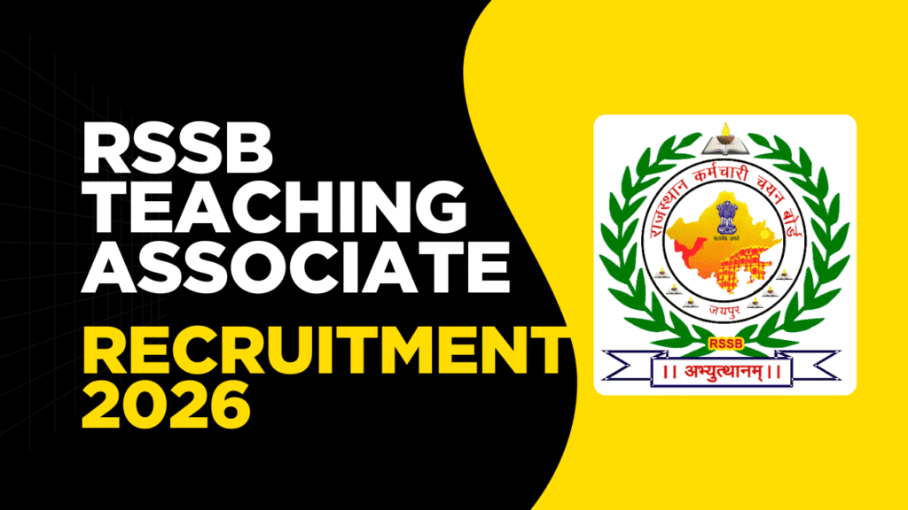 Rssb teaching associate recruitment 2026 1 Rssb teaching associate recruitment 2026
