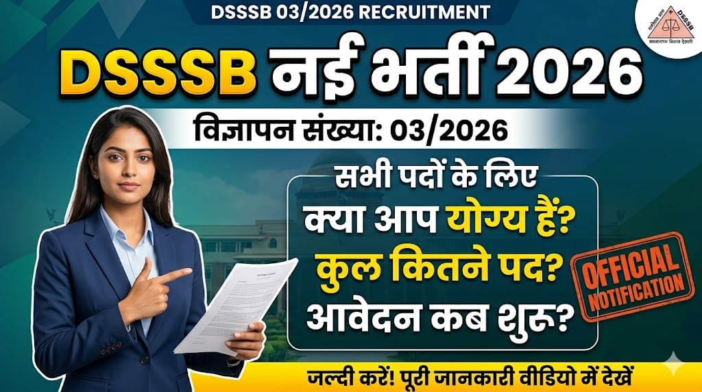 Dsssb 03/2026 recruitment 1 Dsssb 03/2026 recruitment