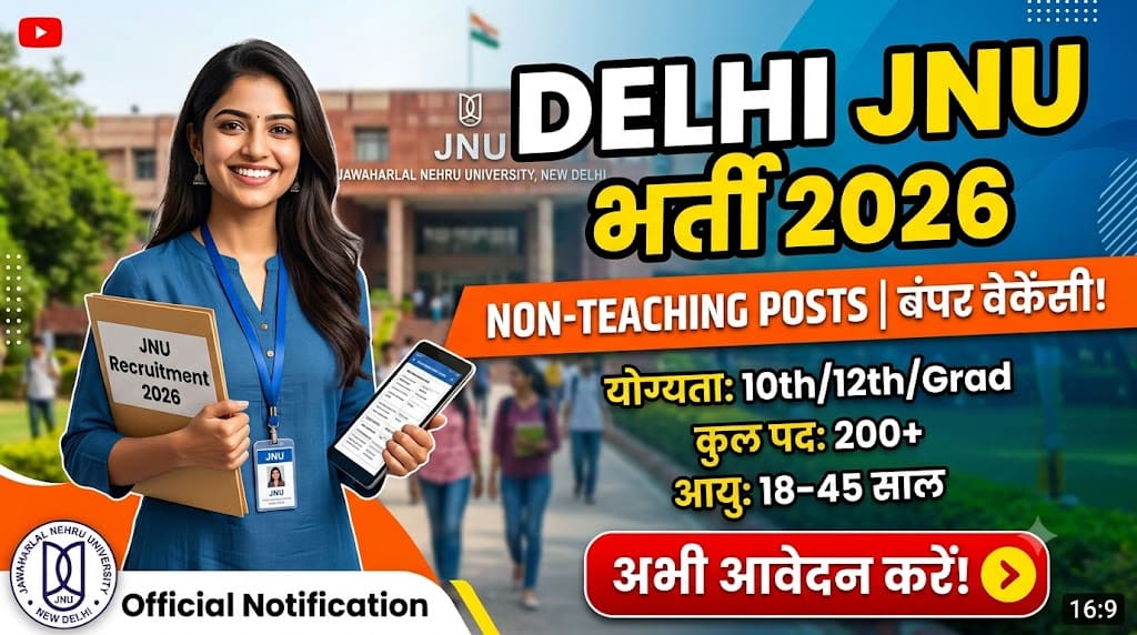 Delhi jnu non teaching recruitment 2026 1 Delhi jnu non teaching recruitment 2026 | jawaharlal nehru university job 2026-27