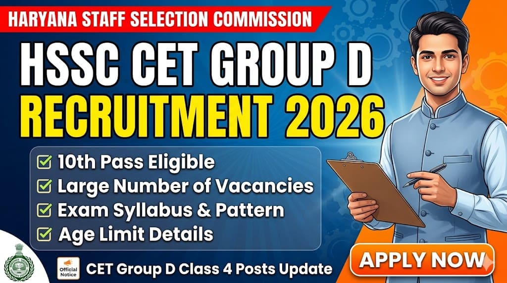 Hssc cet group d 2026 1 Hssc cet group d 2026 recruitment