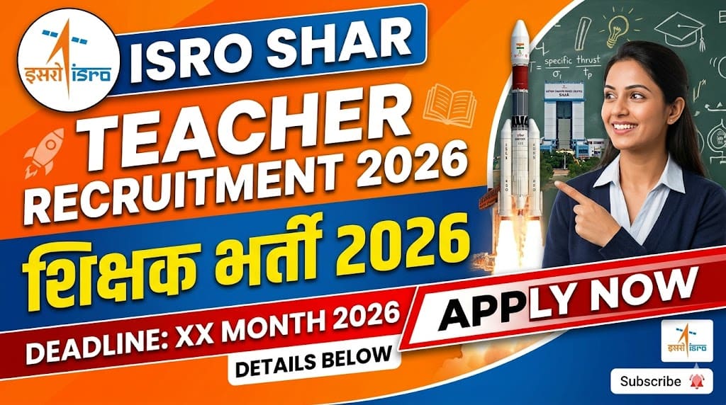 Isro shar teacher recruitment 2026 1 Isro shar teacher recruitment 2026