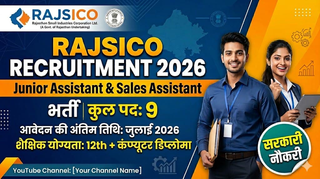 Rajsico jr assistant and sales assistant recruitment 2026 1 Rajsico jr assistant and sales assistant recruitment 2026