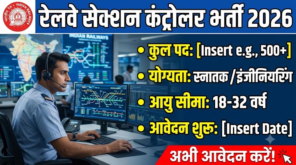 Railway section controller recruitment 2026 1 Railway section controller recruitment 2026