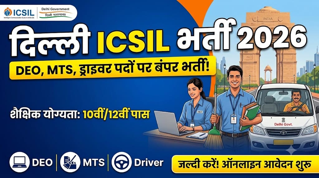 Delhi icsil deo mts driver recruitment 2026 1 Delhi icsil deo mts driver recruitment 2026