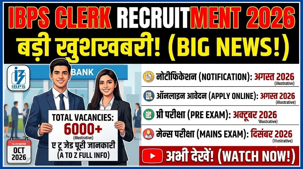 Ibps clerk recruitment 2026 1 Ibps clerk recruitment 2026