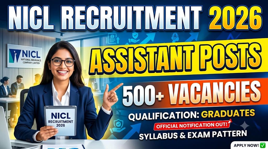 Nicl assistant recruitment 2026 1 Nicl assistant recruitment 2026
